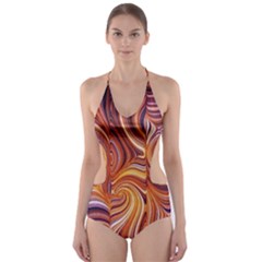 Electric Field Art Liv Cut-out One Piece Swimsuit by okhismakingart