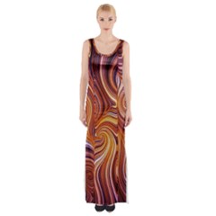 Electric Field Art Liv Maxi Thigh Split Dress by okhismakingart