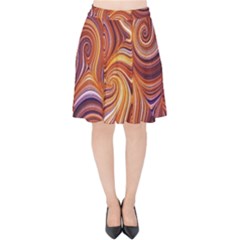 Electric Field Art Liv Velvet High Waist Skirt by okhismakingart