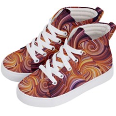 Electric Field Art Liv Kids  Hi-top Skate Sneakers by okhismakingart