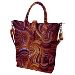 Electric Field Art Liv Buckle Top Tote Bag