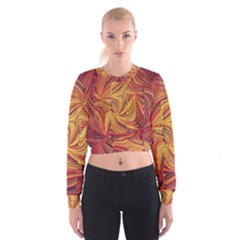 Electric Field Art Lv Cropped Sweatshirt by okhismakingart