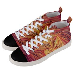 Electric Field Art Lv Men s Mid-top Canvas Sneakers by okhismakingart