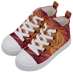 Electric Field Art Lv Kids  Mid-top Canvas Sneakers by okhismakingart