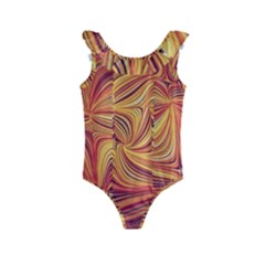 Electric Field Art Lv Kids  Frill Swimsuit by okhismakingart