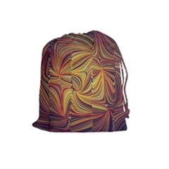 Electric Field Art Lvi Drawstring Pouch (large) by okhismakingart