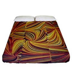 Electric Field Art Lvi Fitted Sheet (king Size) by okhismakingart