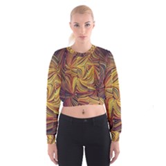 Electric Field Art Lvi Cropped Sweatshirt by okhismakingart