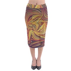 Electric Field Art Lvi Midi Pencil Skirt by okhismakingart