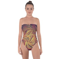 Electric Field Art Lvi Tie Back One Piece Swimsuit by okhismakingart