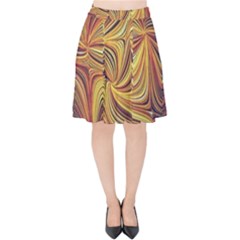 Electric Field Art Lvi Velvet High Waist Skirt by okhismakingart