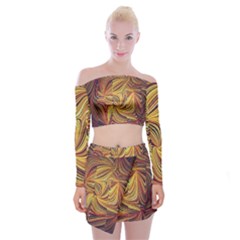 Electric Field Art Lvi Off Shoulder Top With Mini Skirt Set by okhismakingart