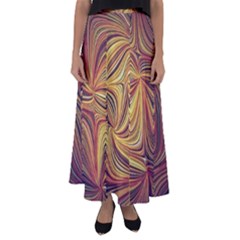 Electric Field Art Lvi Flared Maxi Skirt by okhismakingart