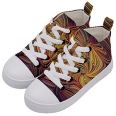 Electric Field Art Lvi Kids  Mid-top Canvas Sneakers by okhismakingart