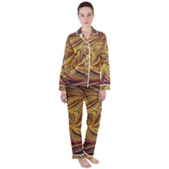 Electric Field Art Lvi Satin Long Sleeve Pyjamas Set