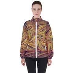 Electric Field Art Lvi Women s High Neck Windbreaker by okhismakingart