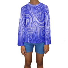 Electric Field Art Lvii Kids  Long Sleeve Swimwear by okhismakingart