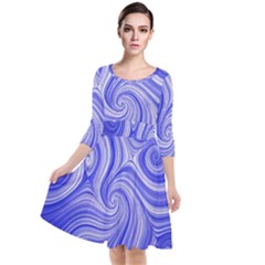 Electric Field Art Lvii Quarter Sleeve Waist Band Dress