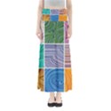 Electric Field Art Collage I Full Length Maxi Skirt View1