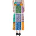 Electric Field Art Collage I Full Length Maxi Skirt View2