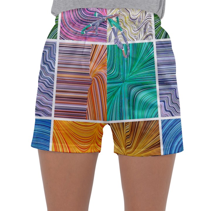 Electric Field Art Collage I Sleepwear Shorts