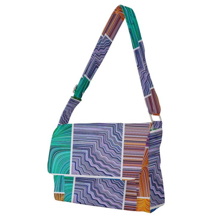 Electric Field Art Collage I Full Print Messenger Bag