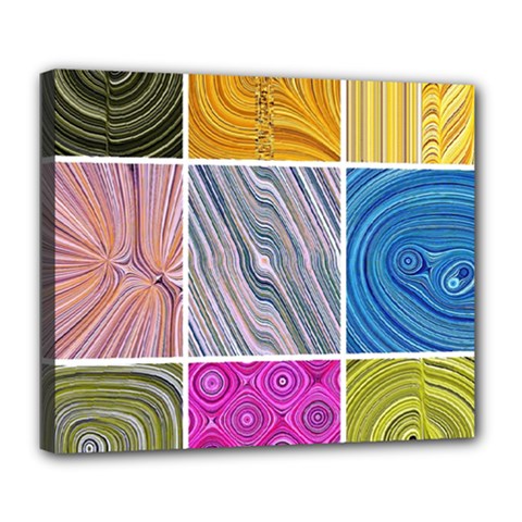 Electric Field Art Collage Ii Deluxe Canvas 24  X 20  (stretched) by okhismakingart