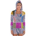 Electric Field Art Collage II Long Sleeve Hooded T-shirt View1