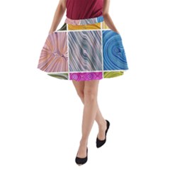 Electric Field Art Collage Ii A-line Pocket Skirt by okhismakingart