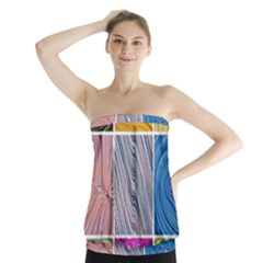 Electric Field Art Collage Ii Strapless Top by okhismakingart