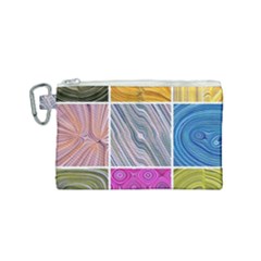 Electric Field Art Collage Ii Canvas Cosmetic Bag (small) by okhismakingart