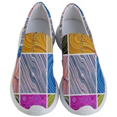 Electric Field Art Collage Ii Women s Lightweight Slip Ons