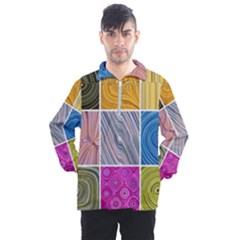 Electric Field Art Collage Ii Men s Half Zip Pullover