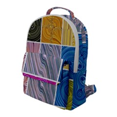 Electric Field Art Collage Ii Flap Pocket Backpack (large)