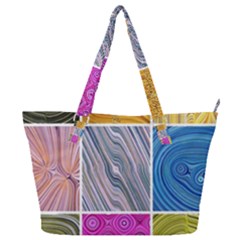 Electric Field Art Collage Ii Full Print Shoulder Bag