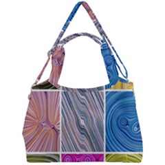 Electric Field Art Collage Ii Double Compartment Shoulder Bag