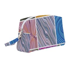 Electric Field Art Collage Ii Wristlet Pouch Bag (medium)