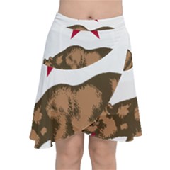 Bear Bear Chiffon Wrap Front Skirt by pulstar