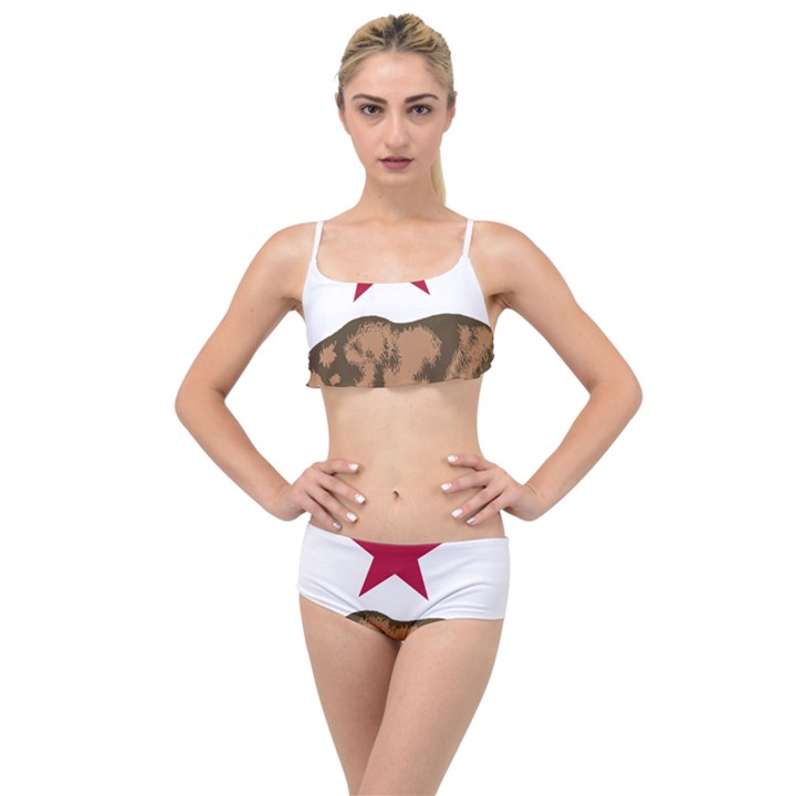 Bear Bear Layered Top Bikini Set