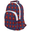 Red Begonias Rounded Multi Pocket Backpack View1