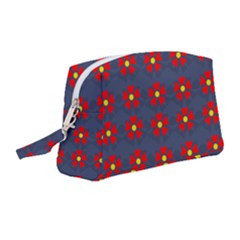 Red Begonias Wristlet Pouch Bag (medium)