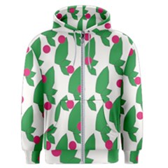 Feuilles Et Pois Men s Zipper Hoodie