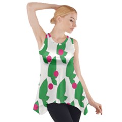 Feuilles Et Pois Side Drop Tank Tunic