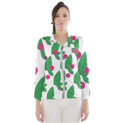 Feuilles Et Pois Women s Windbreaker