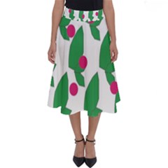 Feuilles Et Pois Perfect Length Midi Skirt by perlette