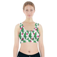 Feuilles Et Pois Sports Bra With Pocket