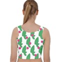 Feuilles Et Pois Velvet Racer Back Crop Top View2