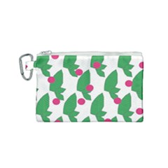 Feuilles Et Pois Canvas Cosmetic Bag (small)