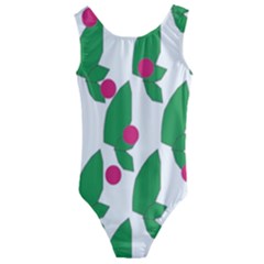 Feuilles Et Pois Kids  Cut-out Back One Piece Swimsuit