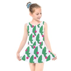 Feuilles Et Pois Kids  Skater Dress Swimsuit